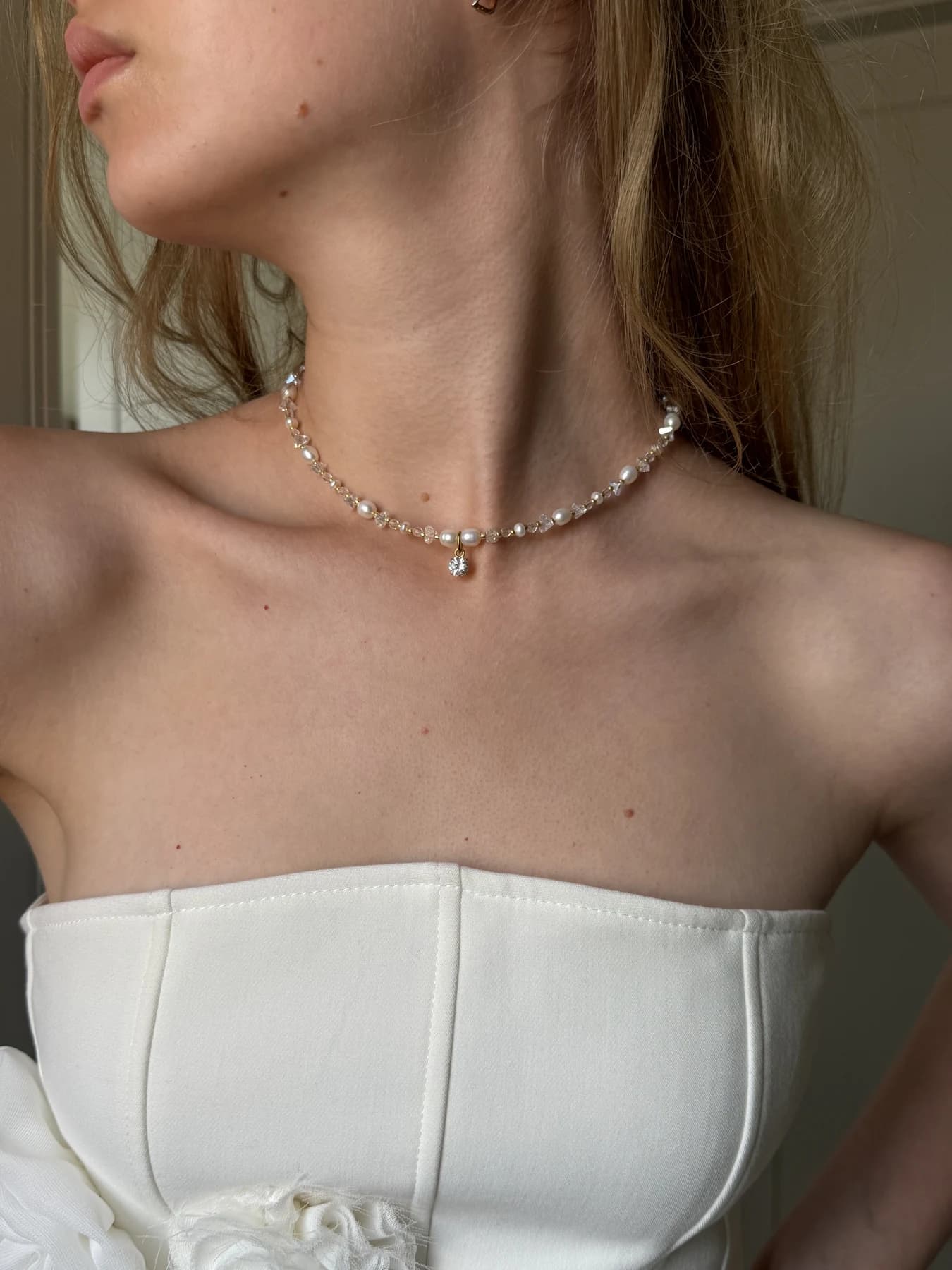 Elegant Freshwater Pearl Necklace & Bracelet Set thumbnail 14