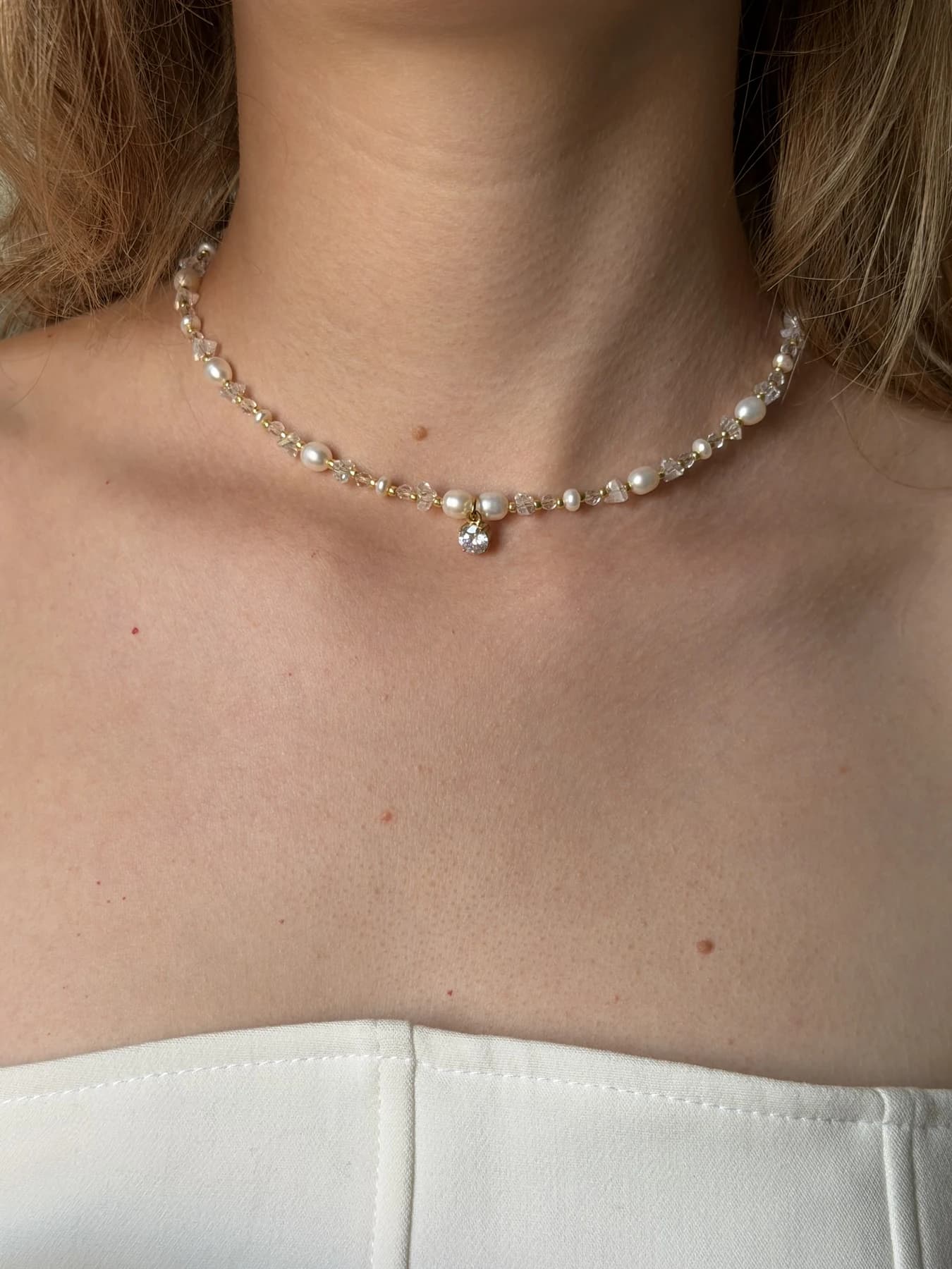 Elegant Freshwater Pearl Necklace & Bracelet Set thumbnail 13