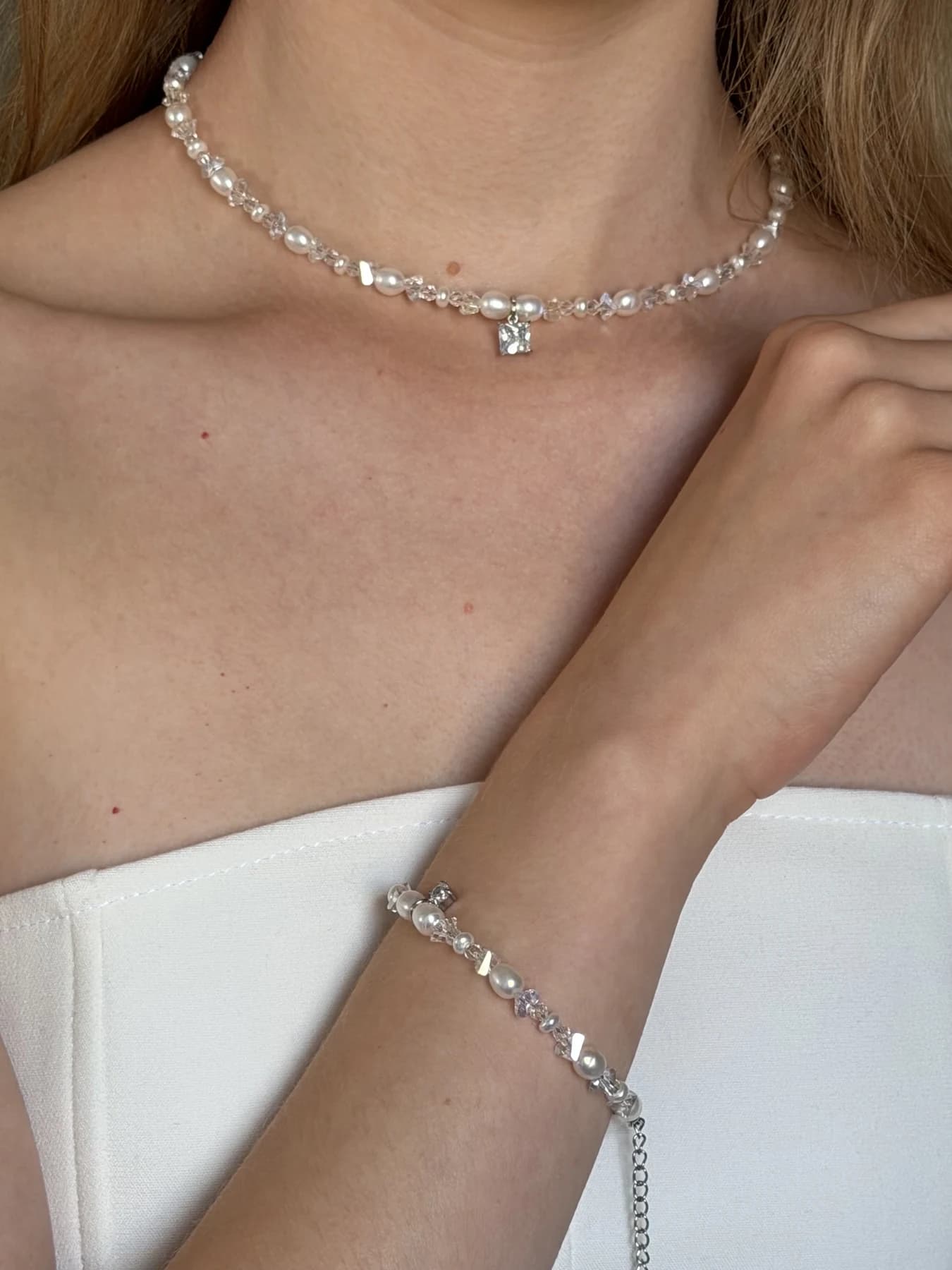 Elegant Freshwater Pearl Bridal Jewelry Set thumbnail 7